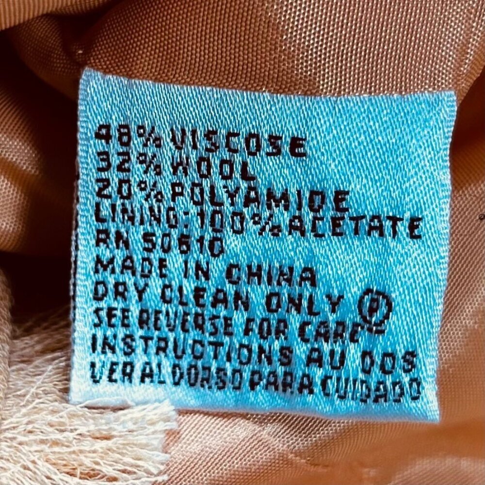 Vintage Albert Nipon 4 Fringe Peach Blazer Jacket… - image 7